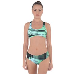 Futuristic Urban Architecture Criss Cross Bikini Set