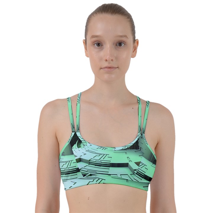 Futuristic Urban Architecture Line Them Up Sports Bra