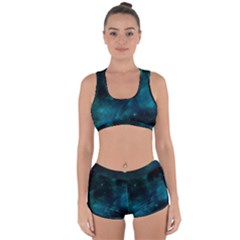 Green Space All Universe Cosmos Galaxy Racerback Boyleg Bikini Set by Celenk