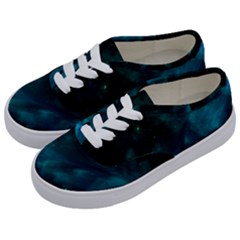 Green Space All Universe Cosmos Galaxy Kids  Classic Low Top Sneakers by Celenk