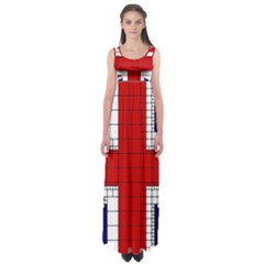 Union Jack Flag Uk Patriotic Empire Waist Maxi Dress by Celenk