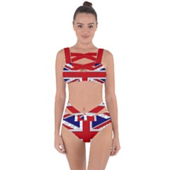 Union Jack Flag Uk Patriotic Bandaged Up Bikini Set  by Celenk