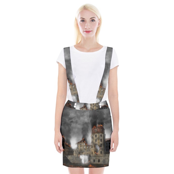 Destruction Apocalypse War Disaster Braces Suspender Skirt