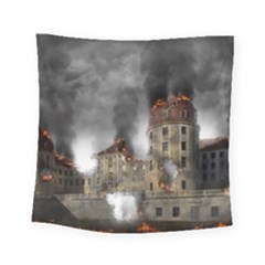 Destruction Apocalypse War Disaster Square Tapestry (small) by Celenk