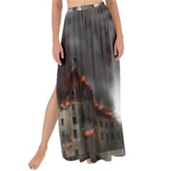 Destruction Apocalypse War Disaster Maxi Chiffon Tie-up Sarong by Celenk