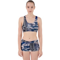 Chrysler Building America New York Work It Out Sports Bra Set by Celenk