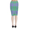 Bright Green Purple Stripes Pattern Midi Wrap Pencil Skirt View2