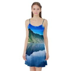 Mountain Water Landscape Nature Satin Night Slip by Celenk