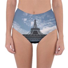 Eiffel Tower France Landmark Reversible High-waist Bikini Bottoms by Celenk