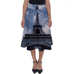 Eiffel Tower France Landmark Perfect Length Midi Skirt by Celenk