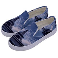 Eiffel Tower France Landmark Kids  Canvas Slip Ons by Celenk