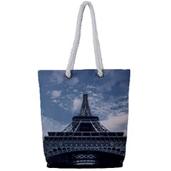 Eiffel Tower France Landmark Full Print Rope Handle Tote (small) by Celenk