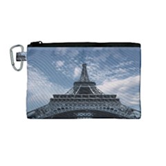 Eiffel Tower France Landmark Canvas Cosmetic Bag (medium) by Celenk