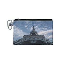 Eiffel Tower France Landmark Canvas Cosmetic Bag (small) by Celenk