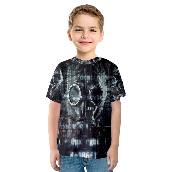 Gas Mask Contamination Contaminated Kids  Sport Mesh Tee