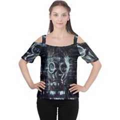 Gas Mask Contamination Contaminated Cutout Shoulder Tee