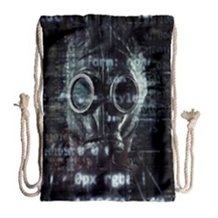 Gas Mask Contamination Contaminated Drawstring Bag (large) by Celenk