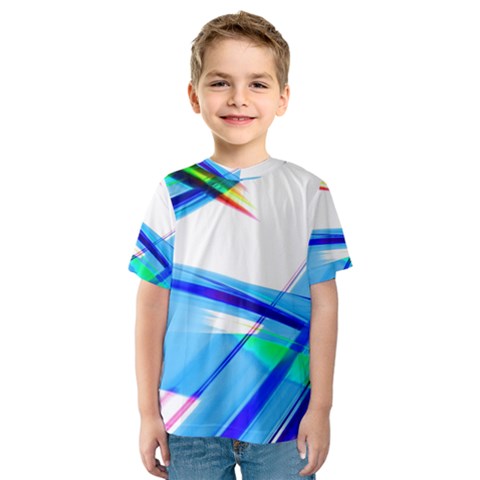 Lines Vibrations Wave Pattern Kids  Sport Mesh Tee by Celenk