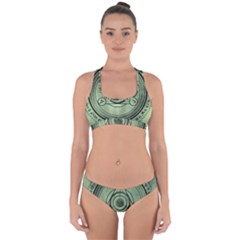 Rune Geometry Sacred Mystic Cross Back Hipster Bikini Set by Celenk