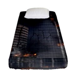 Destruction Apocalypse War Disaster Fitted Sheet (single Size) by Celenk