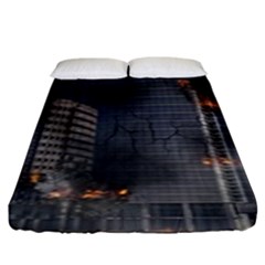 Destruction Apocalypse War Disaster Fitted Sheet (king Size) by Celenk