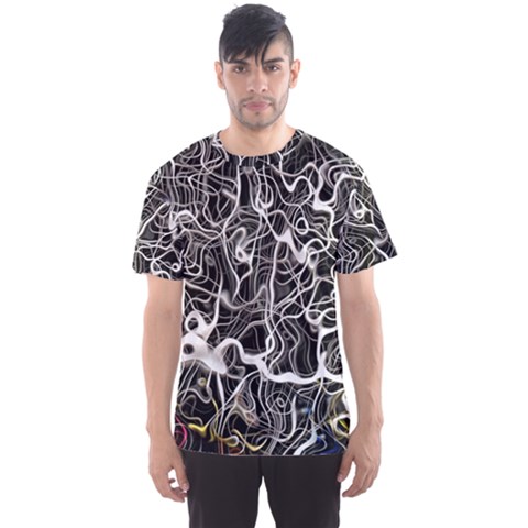 Abstract Pattern Backdrop Texture Men s Sports Mesh Tee by Celenk