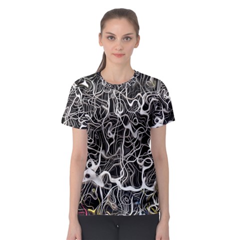 Abstract Pattern Backdrop Texture Women s Sport Mesh Tee by Celenk