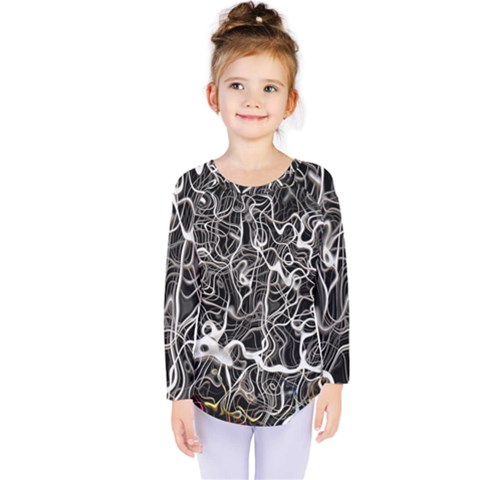 Abstract Pattern Backdrop Texture Kids  Long Sleeve Tee by Celenk