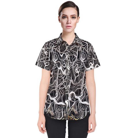 Abstract Pattern Backdrop Texture Women s Short Sleeve Shirt by Celenk