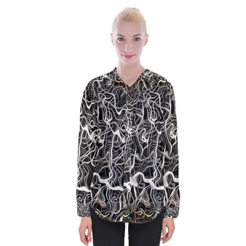 Abstract Pattern Backdrop Texture Womens Long Sleeve Shirt by Celenk