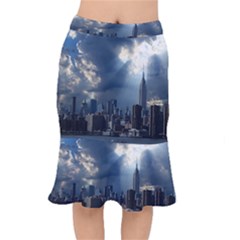 New York America New York Skyline Mermaid Skirt by Celenk