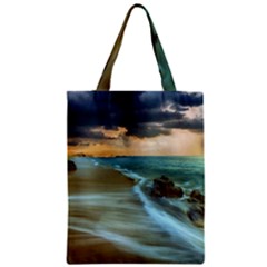 Beach Shore Sand Coast Nature Sea Zipper Classic Tote Bag by Celenk