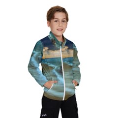 Beach Shore Sand Coast Nature Sea Wind Breaker (kids) by Celenk