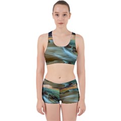 Beach Shore Sand Coast Nature Sea Work It Out Sports Bra Set