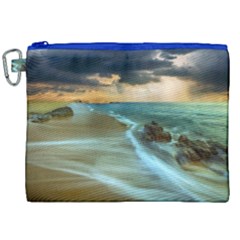 Beach Shore Sand Coast Nature Sea Canvas Cosmetic Bag (xxl) by Celenk