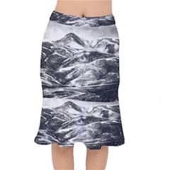 Mountains Winter Landscape Nature Mermaid Skirt