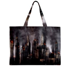 Armageddon Disaster Destruction War Zipper Mini Tote Bag by Celenk