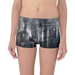 Armageddon Disaster Destruction War Reversible Boyleg Bikini Bottoms by Celenk