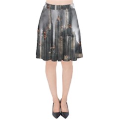 Armageddon Disaster Destruction War Velvet High Waist Skirt