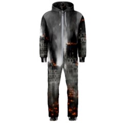 Destruction War Conflict Explosive Hooded Jumpsuit (men)  by Celenk