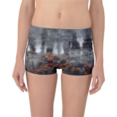 Destruction War Conflict Explosive Reversible Boyleg Bikini Bottoms by Celenk