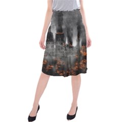 Destruction War Conflict Explosive Midi Beach Skirt by Celenk