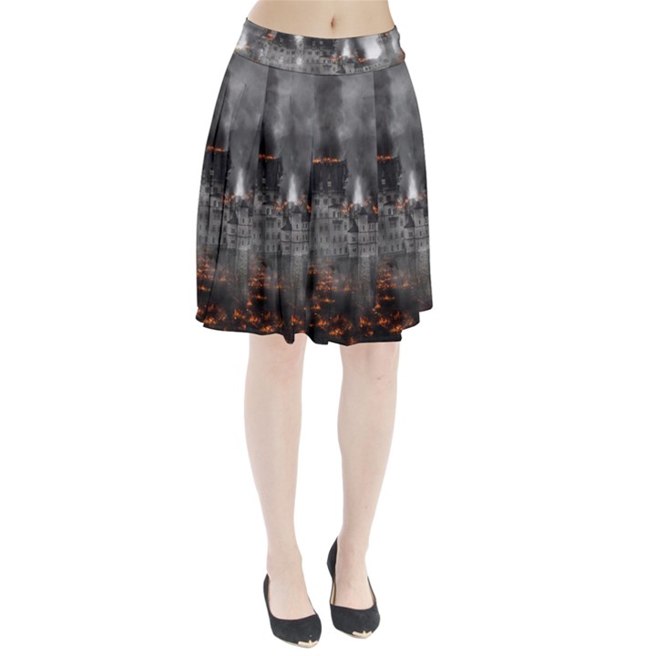 Destruction War Conflict Explosive Pleated Skirt