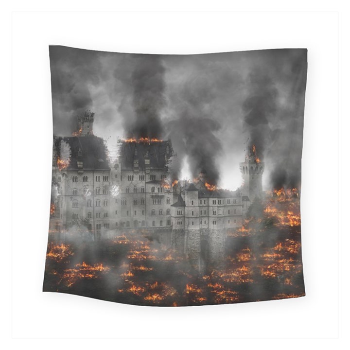 Destruction War Conflict Explosive Square Tapestry (Small)