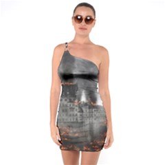 Destruction War Conflict Explosive One Soulder Bodycon Dress by Celenk