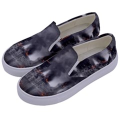 Destruction War Conflict Explosive Kids  Canvas Slip Ons by Celenk