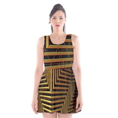 Modern Art Sculpture Architecture Scoop Neck Skater Dress by Celenk