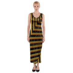 Modern Art Sculpture Architecture Fitted Maxi Dress by Celenk