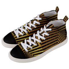 Modern Art Sculpture Architecture Men s Mid-top Canvas Sneakers