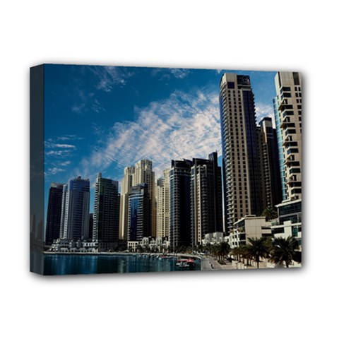 Skyscraper City Architecture Urban Deluxe Canvas 16  X 12   by Celenk